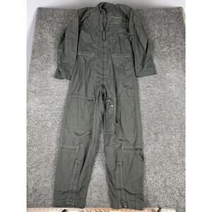 Vintage Flyers Coveralls Mens 38R Fire Resistant 27/P Military Suit 90s